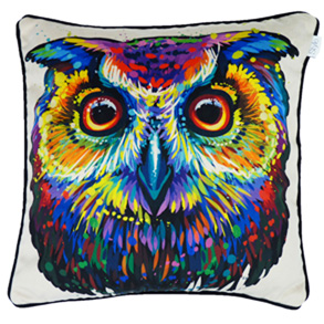 Pop Art, Owl Biscuit - (45cm x 45cm) Cushion